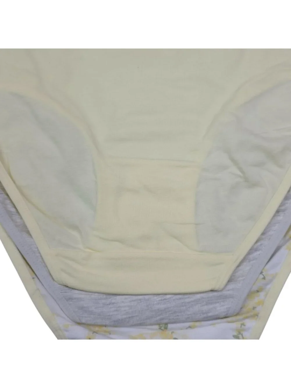 Laura Ashley Womens 5-Pack Tag-Free Medium Panties Briefs Cotton Spandex Yellow